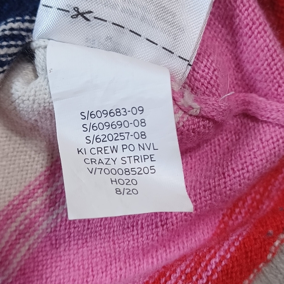 GAP Women’s Crazy Stripe Crewneck Sweater Size M Multicolor Rainbow Knit Soft - Picture 8 of 8